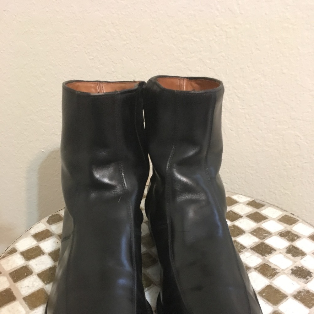 BLACK E.T.WRIGHT ZIP UP BEATLE BOOTS 10.5 M